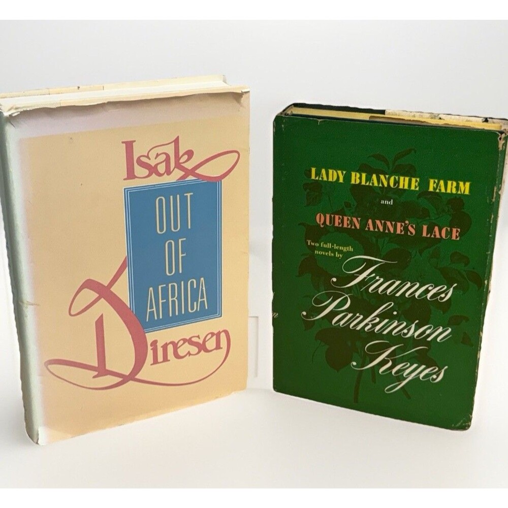 Vintage Hardcover Book Lot Isak Dinesen Out of Africa Frances Parkinson Keyes